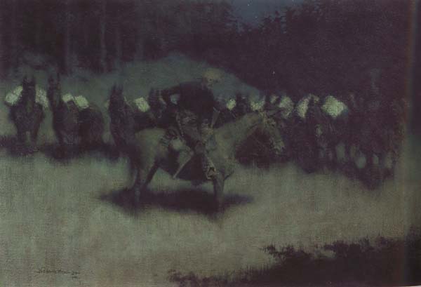 Frederic Remington Scare in a Pack Train (mk43)